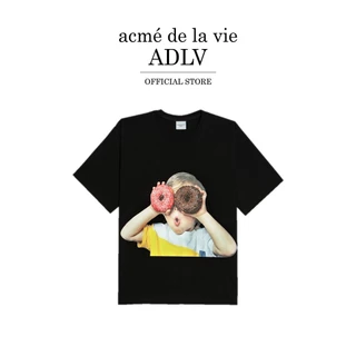 ADLV [acme de la vie] เสื้อยืด Oversize รุ่น Baby Face Short Sleeve T-Shirt Black Donuts 1 R Black (50111OBFSSU_F3BKXX)