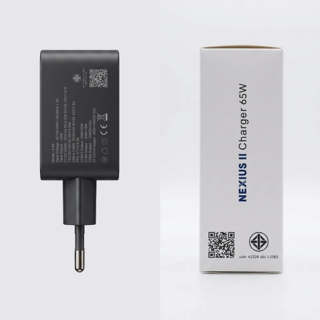 ENYX NEXIUS หัวชาร์จ A8S PD 65W USB C สำหรับ Samsung iOS Android thumbnail 10