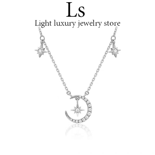 LS jewelry ✨สร้อยเงิน  เงินแท้925 แฟชั่นเกาหลี Star Story ไม่ลอกสี ไม่แพ้ผิวใส่ทุกวัน necklace