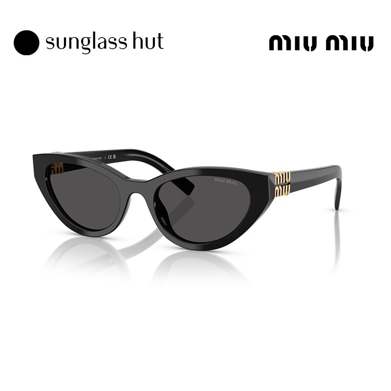 MIUMIU Women's Sunglasses, Versatile Cat-Eye Glasses 0MU A04SF