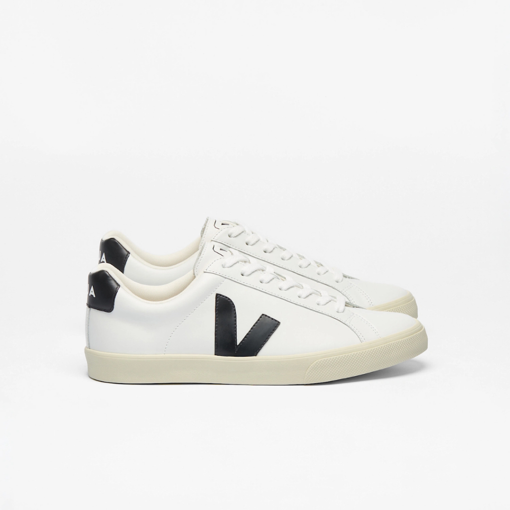 รองเท้าผ้าใบ Veja รุ่น ESPLAR LEATHER WHITE BLACK (Men/Women) - EO0200005