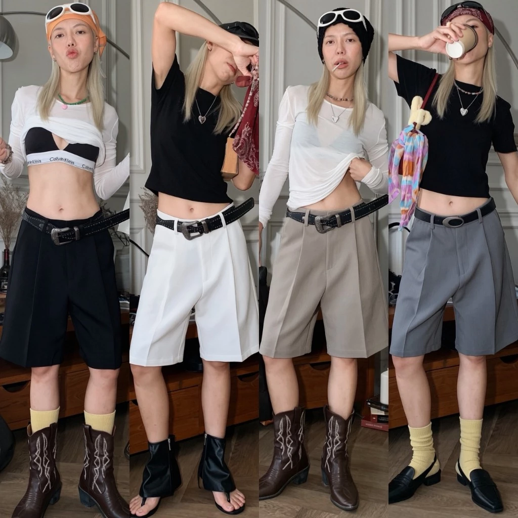 [ขายดีเริ่ดเลยหล่ะ! ช,ญใส่ได้]โค้ดลด30%+โค้ดร้าน100฿+ส่งด่วนฟรี! Fashionstore-Classic Shorts-V7 กางเกงขาสั้น(829)