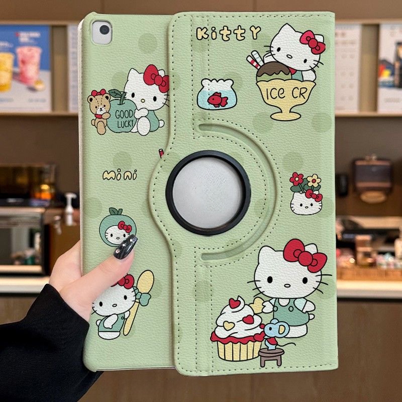 24 ชั่วโมง เคส iPad Gen12 Gen11 Gen10 Gen9 Hello Kitty เคสiPadหมุน 360° Air8 Air7 Air6 Air5 Pro11/13 MINI7 MINI6