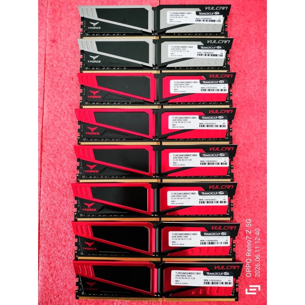 RAM PC 4GB TEAMGROUP DDR4 บัส2400MHz ตัวละ699บาท ประกัน B&Y เทสรีวิวก่อนส่ง