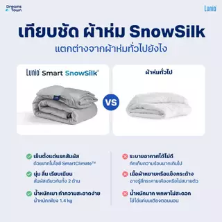 Lunio ผ้าห่ม ผ้านวม สัมผัสเย็น นุ่ม ลื่น น้ำหนักเบา พกพาไปใช้ที่ได้ทุกที่ ดูดซับความร้อนดี รุ่น Smart SnowSilk