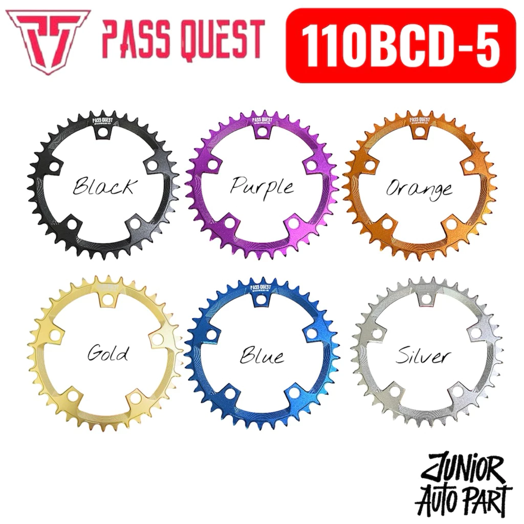 ใบจาน PASS QUEST 110BCD (5-Bolt) Narrow Wide 1x 38-42T