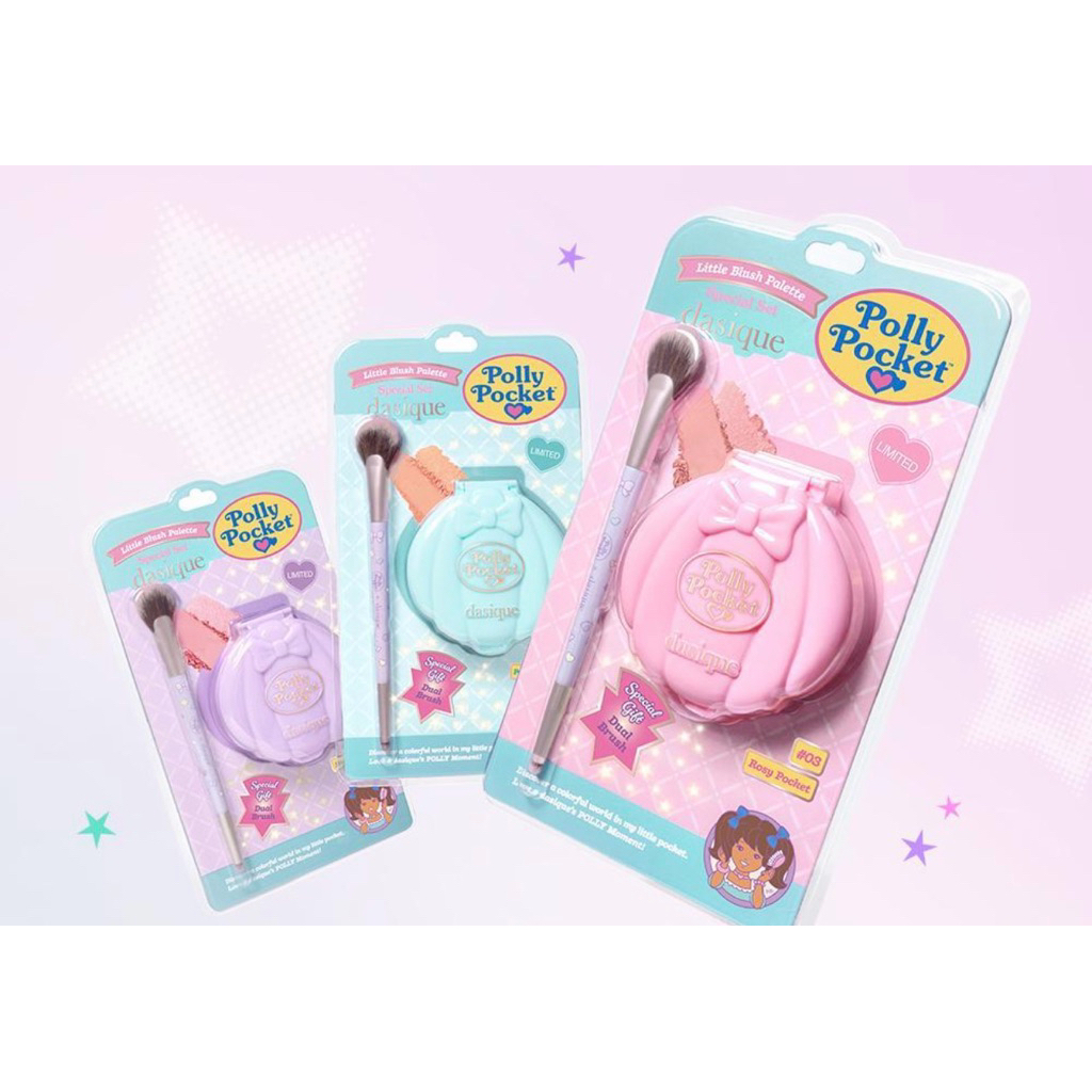 Dasique x Polly Pocket บลัช ดาซีคเกาหลี แพคเกจหอยสีพาสเทลสุดน่ารัก