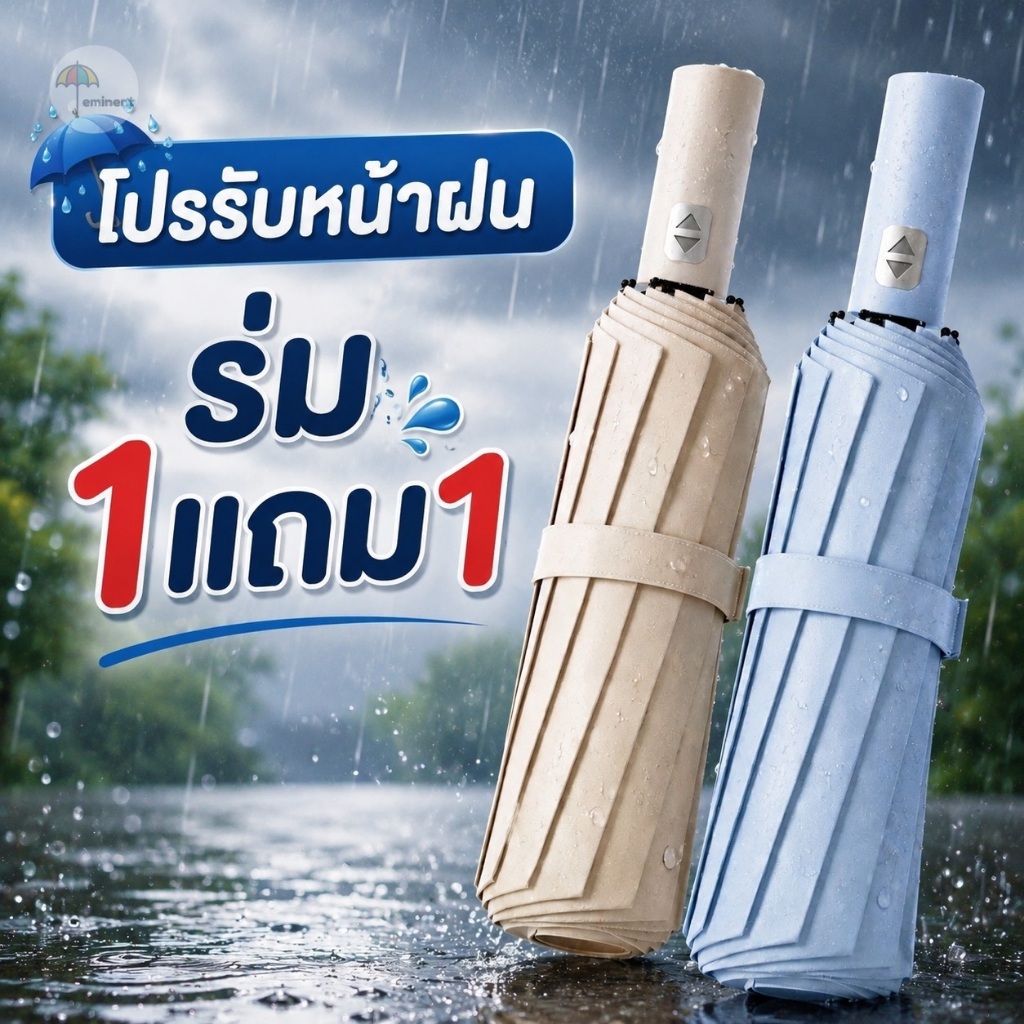 1 แถม 1 ร่มกันUV แบบกางเองและกางอัตโนมัติ / พับ 3 ตอน / ลายผลไม้ / ร่มยาวสีเรนโบว์ น้ำหนักเบา พกพาสะดวก ทนทาน ส่งจากไทย