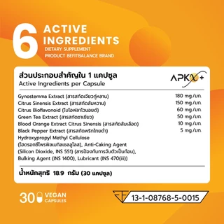 BEFITBALANCE เซต แนะนำ GP1 X 1 กล่อง + APK X+ 1 กล่อง รับฟรี FIBER FRUITS 1 ซอง
