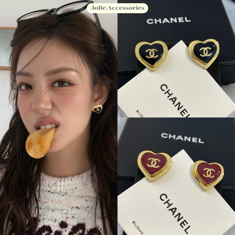 (C34) ต่างหู ตัวซี  งานสวย ลูกคุณหนูน่ารักสุดๆ มีปั๊มตัวแบรนด์