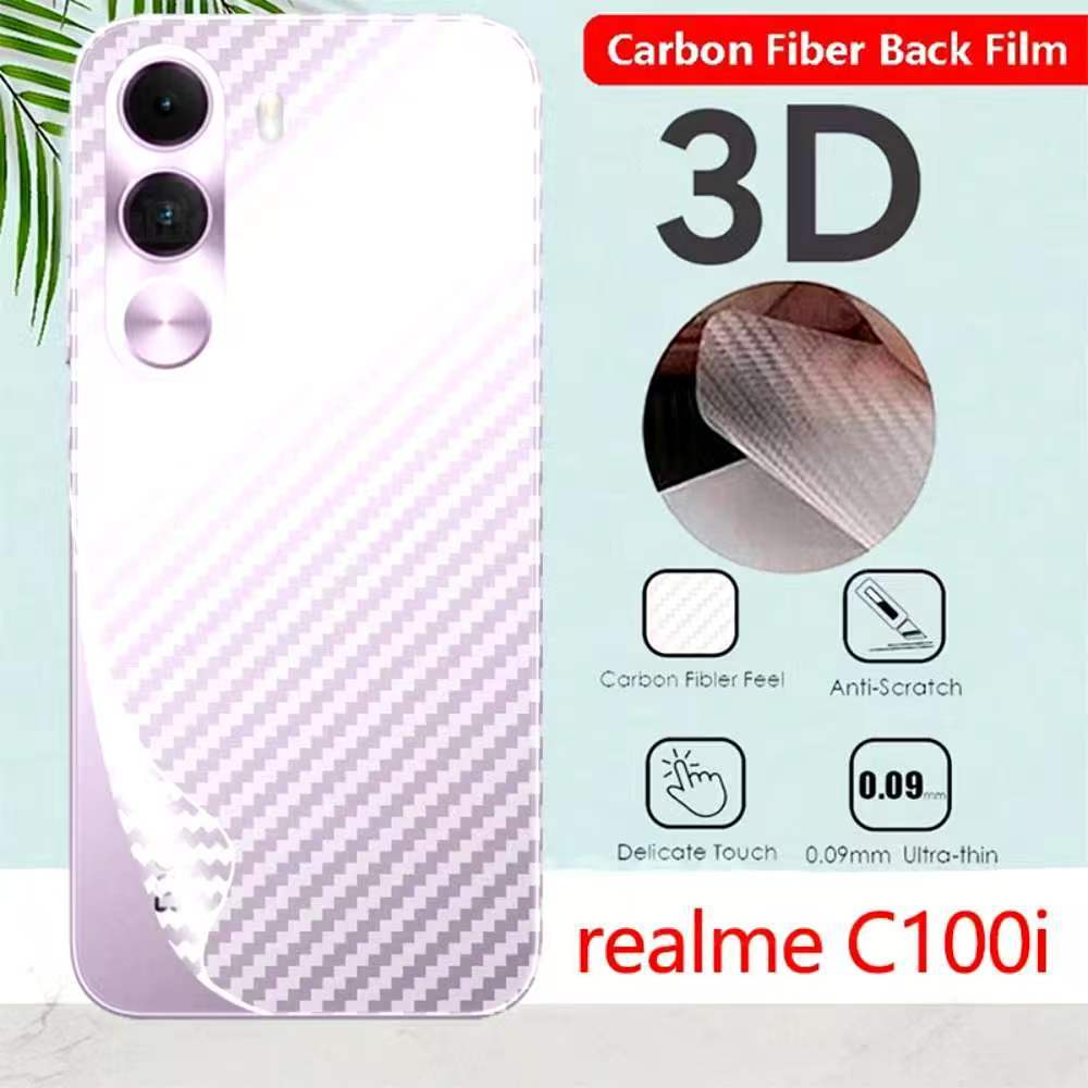 Realme C100/Realme C100iตรงรุ่น(ส่งในไทย)ฟิล์มหลังลายเคฟล่าRealme c100 5G/Realme C100i 4G/realme C100 5G/realme C100i 4G