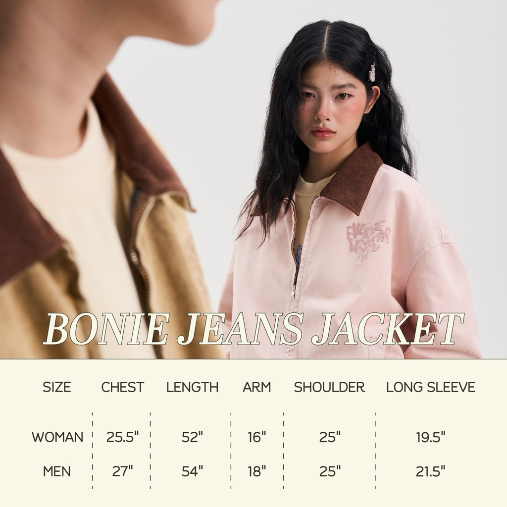 Whatwewearrr | Bonie Jacket | แจ็คเก็ตยีนส์ | เสื้อแจ็คเก็ตยีนส์ฟอก Unisex | พร้อมส่ง รูปที่ 5