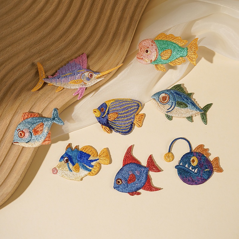 (พร้อมส่ง-ในไทย) ตัวรีดติดเสื้อ Set🐬Fish ปลาน้อย🐠ตัวรีดติดเสื้อผ้าDIY