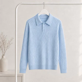 LITTLEMOM เสื้อโปโลแขนยาวถักเกลียว รุ่น ROSE