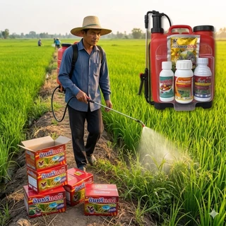 อินทรีแดงพลัส 4พลัง. ยาฆ่าหญ้าในนาข้าว 🌾 กำจัดหญ้าทุกชนิด ข้าวไม่แดง กลิ่นไม่เหม็น