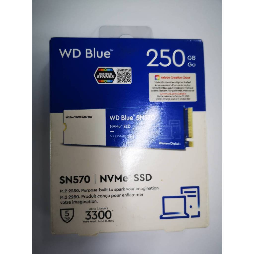 250 GB SSD (เอสเอสดี) WD BLUE SN570 - PCIe 3/NVMe M.2 2280