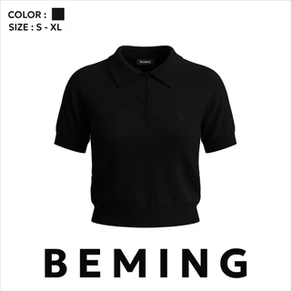 Bemingtop1109(S-XL)-BMG Classic Polo Shirt - เสื้อโปโลไหมพรมแขนสั้น ดีไซน์เรียบคลาสสิค