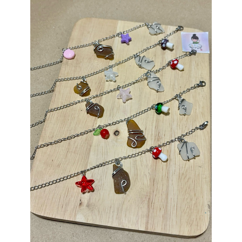 ข้อมือ sea glass ปรับได้ พร้อมส่ง
