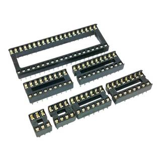 Socket IC ซ็อกเก็ตไอซี  DIP8  DIP14 DIP16 DIP18 DIP20 DIP22 DIP24  DIP28 DIP32 DIP40 จำนวน1ชิ้น