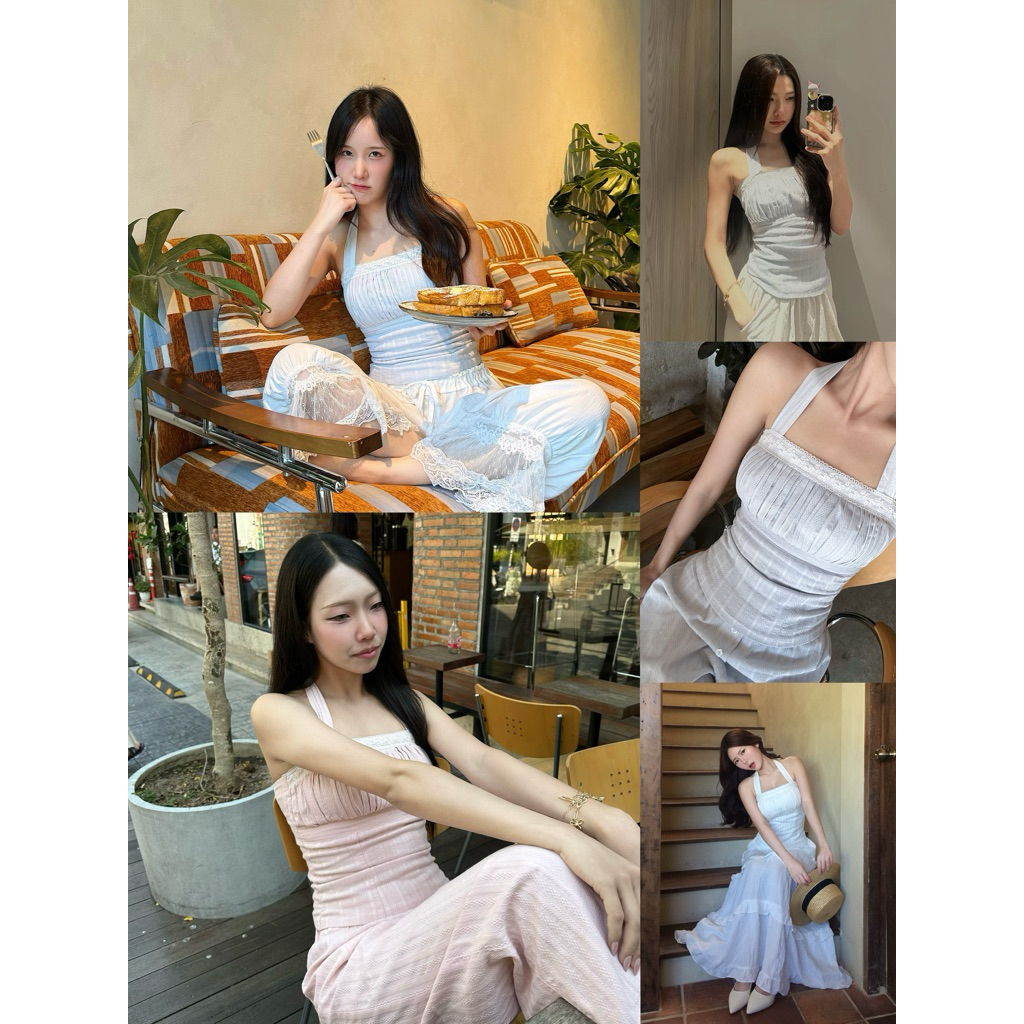 เสื้อรุ่น Camellia เนื้อผ้านุ่ม  Texture ลายฉลุ