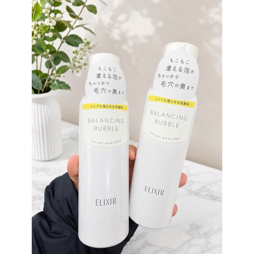 พร้อมส่ง - Shiseido Elixir Balancing Bubble Foam Cleanser 165g โฟมล้างหน้าให้สะอาดล้ำลึกจนถึงระดับรูขุมขน