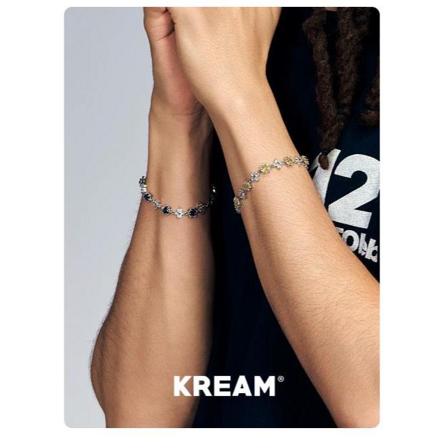 🔥❄️สร้อยข้อมือKREAM❄️🔥 KREAM Olive Green/Sapphire Blue Snowflake Zirconia Bracelet for Men and Women