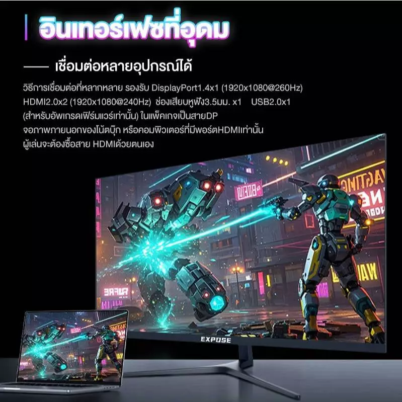 27นิ้ว จอมอนิเตอร์ จอคอม 165HZ หน้าจอโค้ง จอเกมมิ่ง 4K LED Gaming monitor จอมอนิเตอร์เกมมิ่ง จอมอนิเตอ สปอตสินค้า thumbnail 6