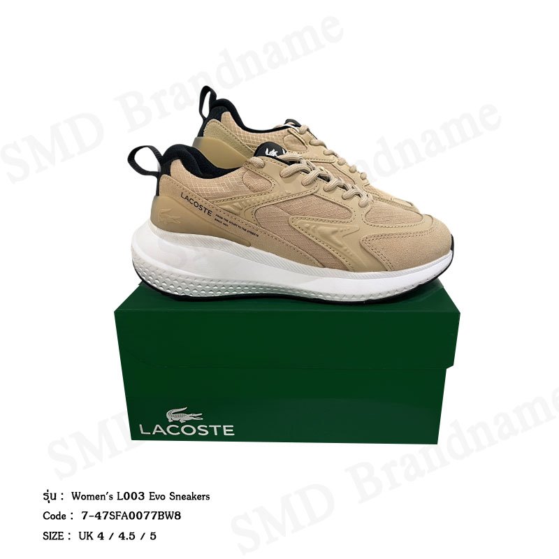 Lacoste รองเท้าผ้าใบผู้หญิง รุ่น Women's L003 Evo Sneakers Code: 7-47SFA0077BW8