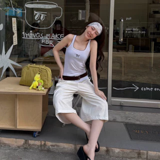 เสื้อกล้ามทรงยาว คอเหลี่ยม Basic Beau Tank