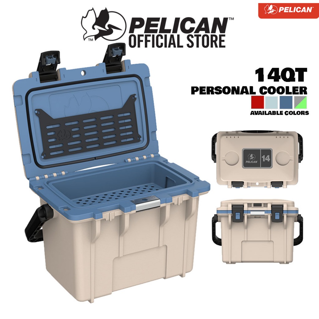 Pelican 14QT Personal Cooler - Blue -  ถังน้ำแข็ง กระติกเก็บความเย็น ความจุ 13.25 Litre