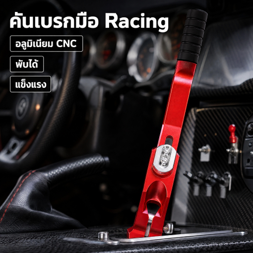 คันเบรกมืออลูมิเนียม CNC แบบพับได้ ดริฟท์เรซซิ่ง ปรับองศาได้ สำหรับรถแต่ง รถแข่ง 1 ชิ้น