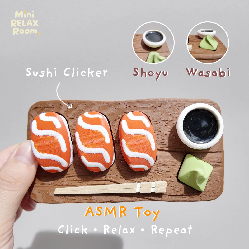 🍣 Sushi Clicker ASMR Toy ของเล่นคลิกเกอร์ซูชิ เสียงกดเพลิน คลายเครียด ของเล่นแก้เครียด น่ารัก พกพาง่าย