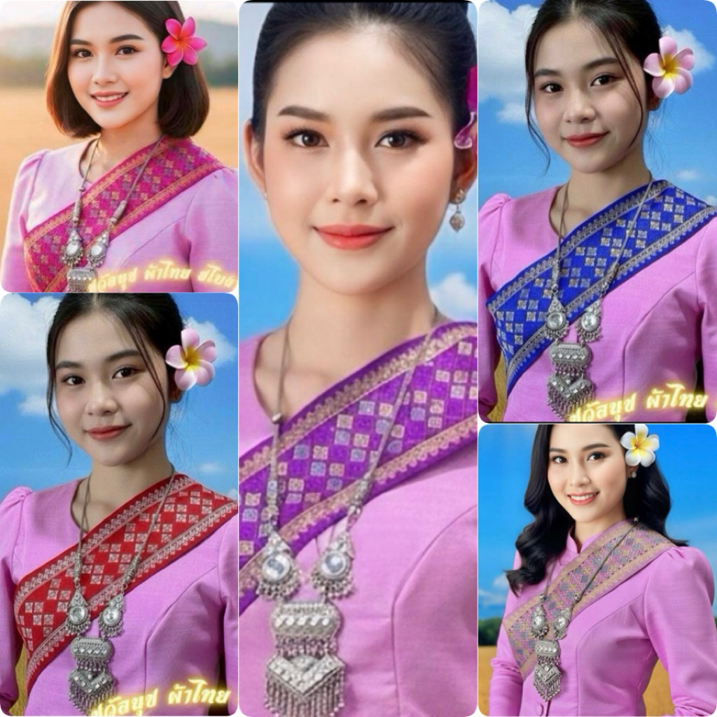 สไบลาวผืนงาม ราคาน่ารัก ขนาด : กว้าง 10 ซม. | ยาว 2 เมตร ราคาเพียง 70 บาท เท่านั้น