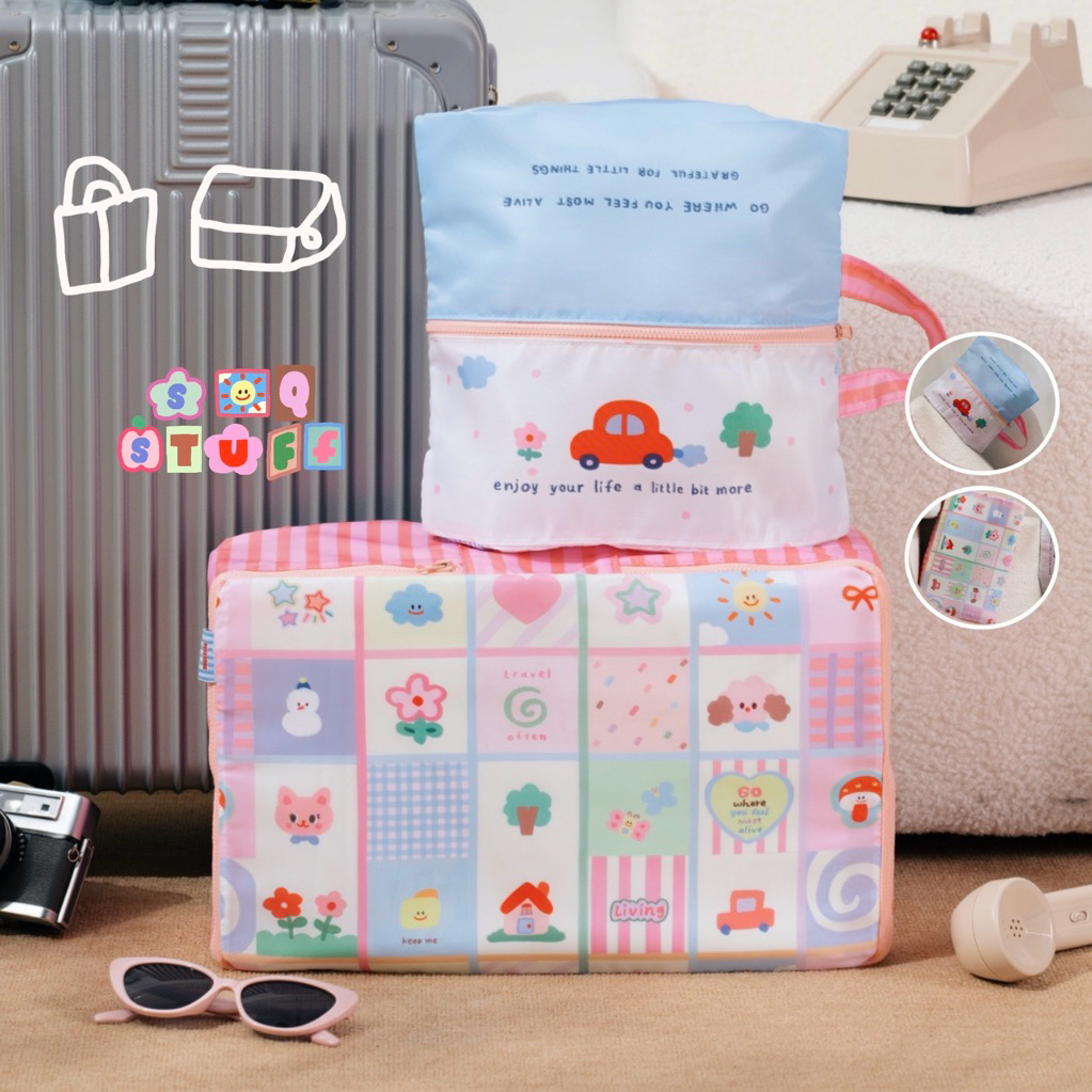soqstuff กระเป๋าจัดระเบียบสำหรับเดินทาง กันน้ำ เนื้อเบา พับได้