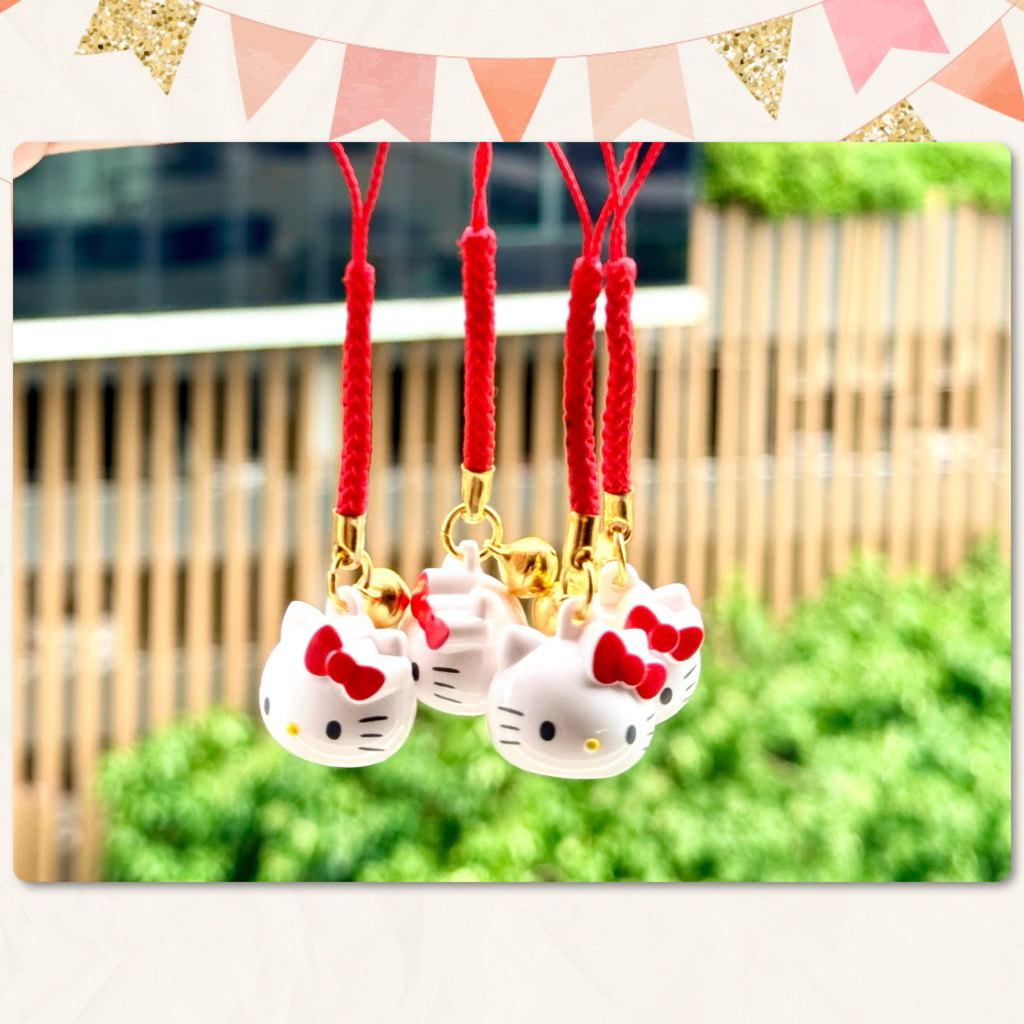 [พร้อมส่ง] พวงกุญแจกระดิ่ง Hello Kitty Sanrio ลิขสิทธิ์แท้ญี่ปุ่น สายห้อยโทรศัพท์ คิตตี้ กระดิ่งแมว จี้ ห้อยคอสุนัข แมว