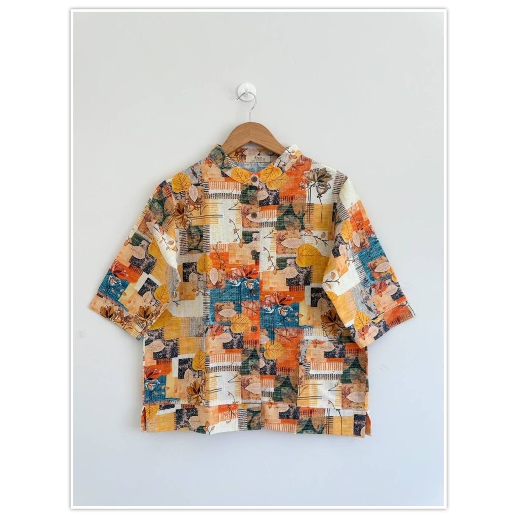 เสื้อผู้หญิง วัยกลางคน. หรือ ผู้สูงอายุ. เสื้อคอจีน *ผ้าฝ้าย* (Cotton Linen)เนื้อผ้านิ่มใส่สบายคอจีน ลายใหม่
