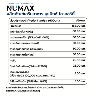 NUMAX I-CORDY ผลิคภัณฑ์เสริมอาหาร นูแม็กซ์ ไอ-คอร์ดี้
