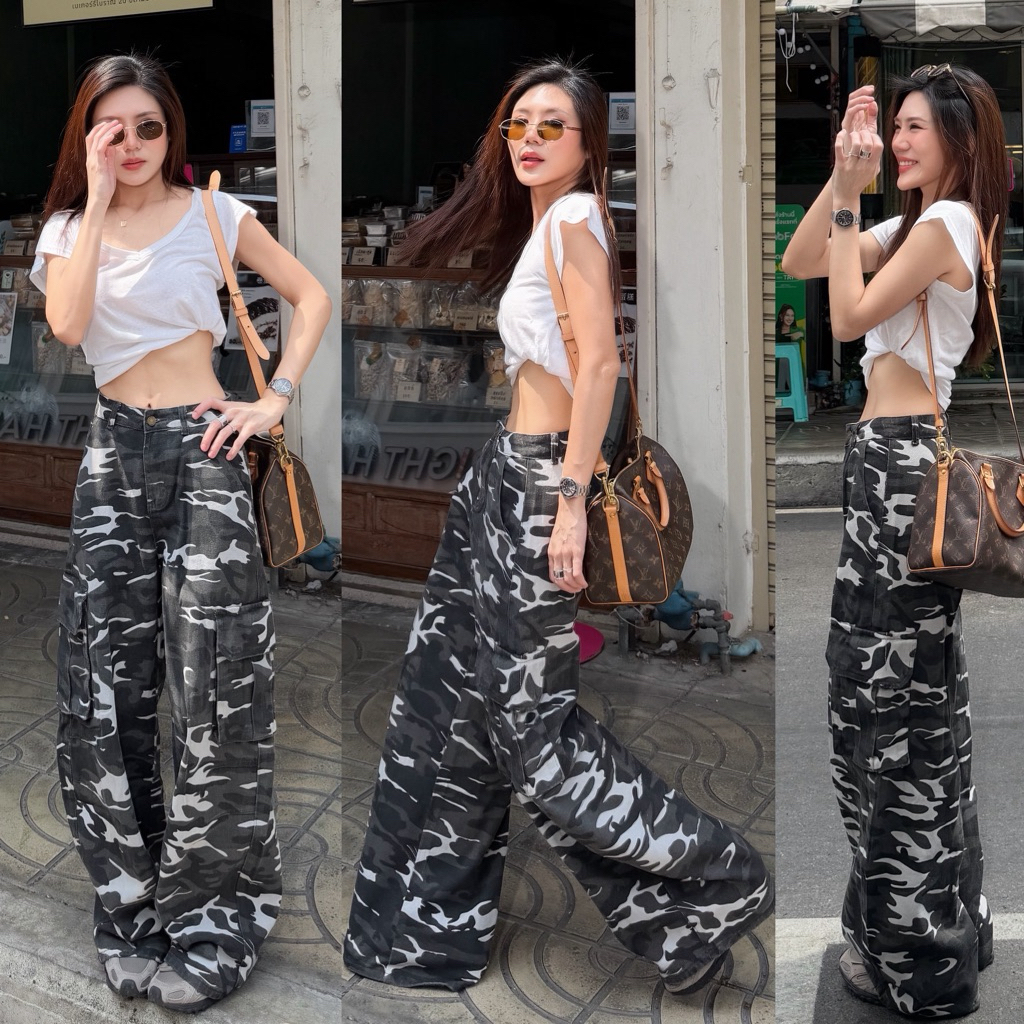 COMBAT CAMO JEANS(3-5วันจัดส่ง)