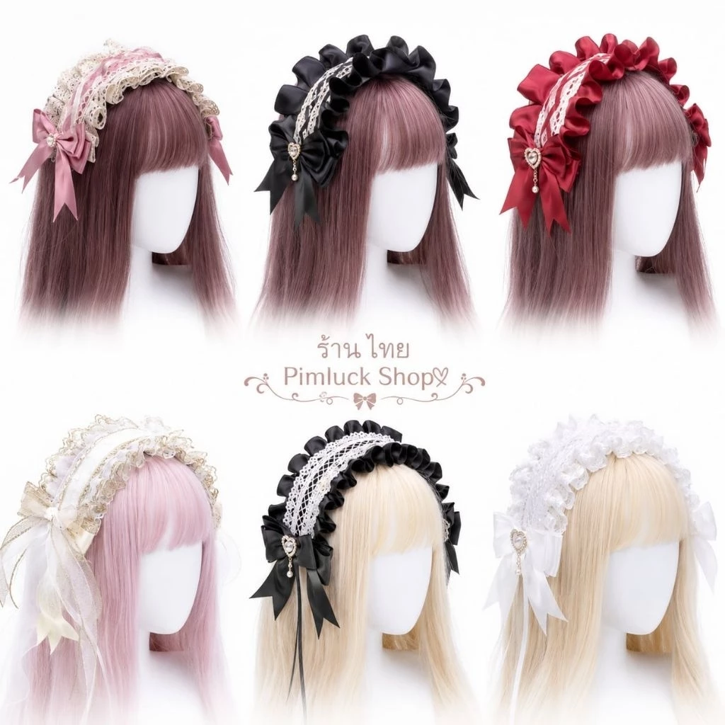 พร้อมส่งจากไทย! คาดผมโลลิต้าสุดหวานและสวยมาก 🎀 งาน Hi-End ดีไซน์เจ้าหญิงในเทพนิยาย 👑 คอมพลีทลุคปาร์ตี้/คอสเพลย์ปังๆ