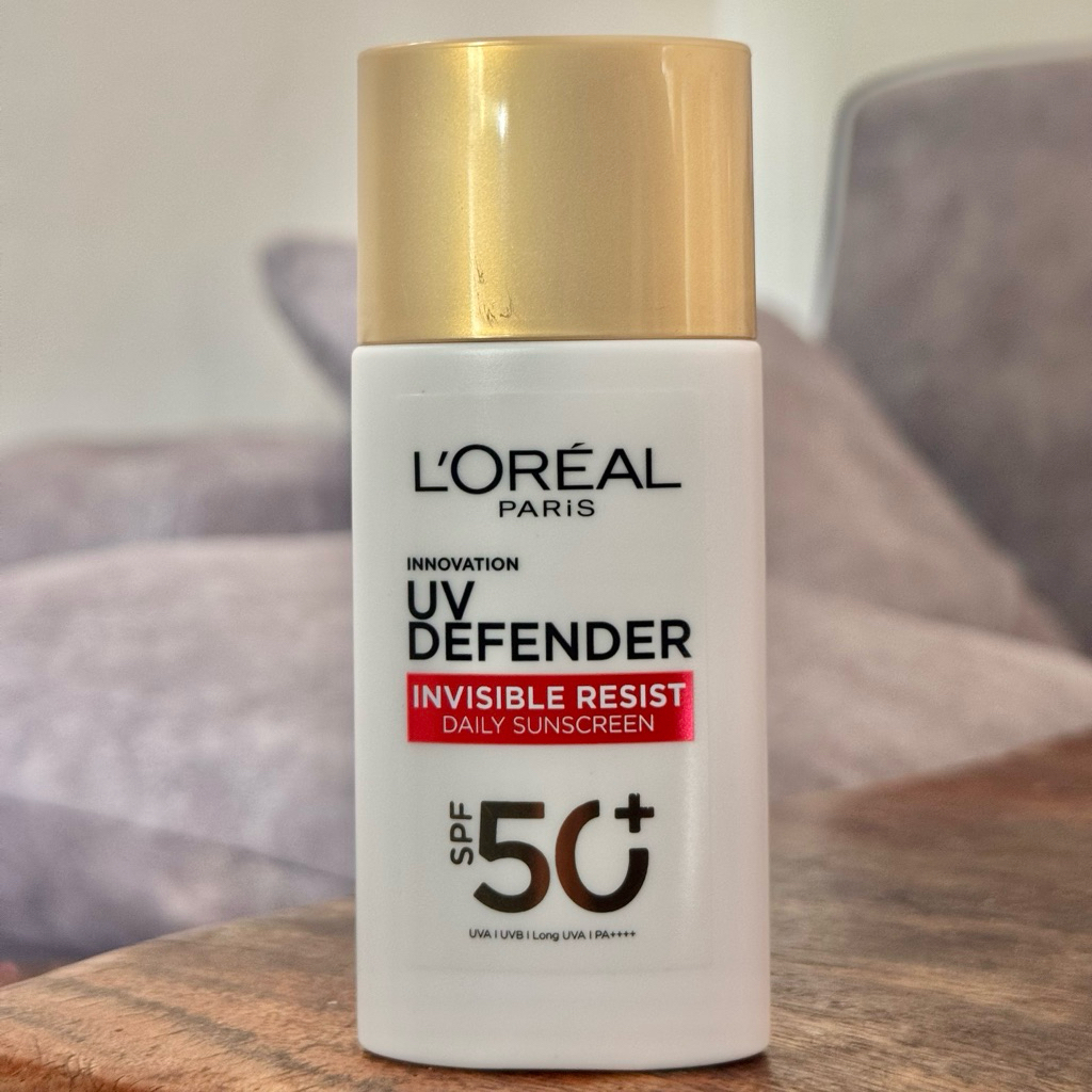 ของแท้ 100% มีฉลากไทย (50ml.) Loreal UV Defender Invisible Resist SPF50+ กันแดดเนื้อสัมผัสบางเบา