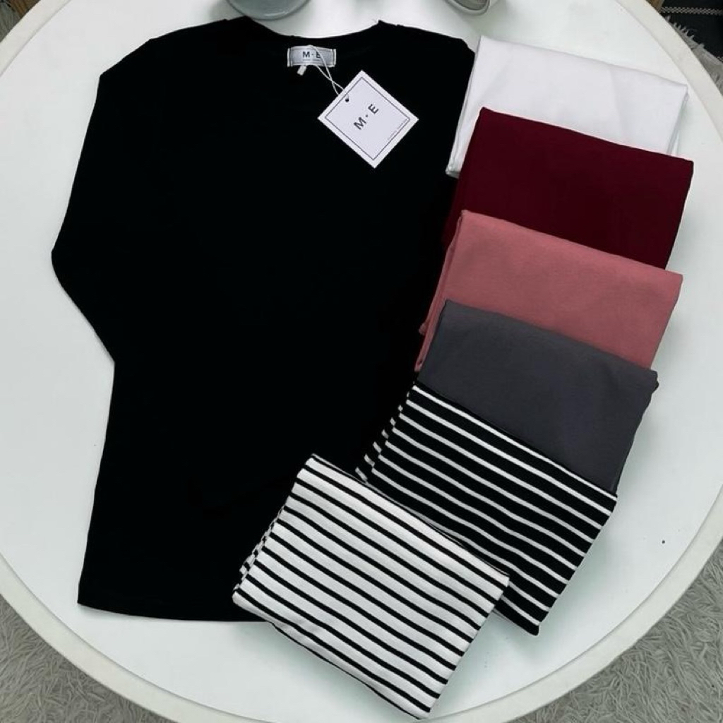 เสื้อยืดป้ายME แขนยาวสีพื้น