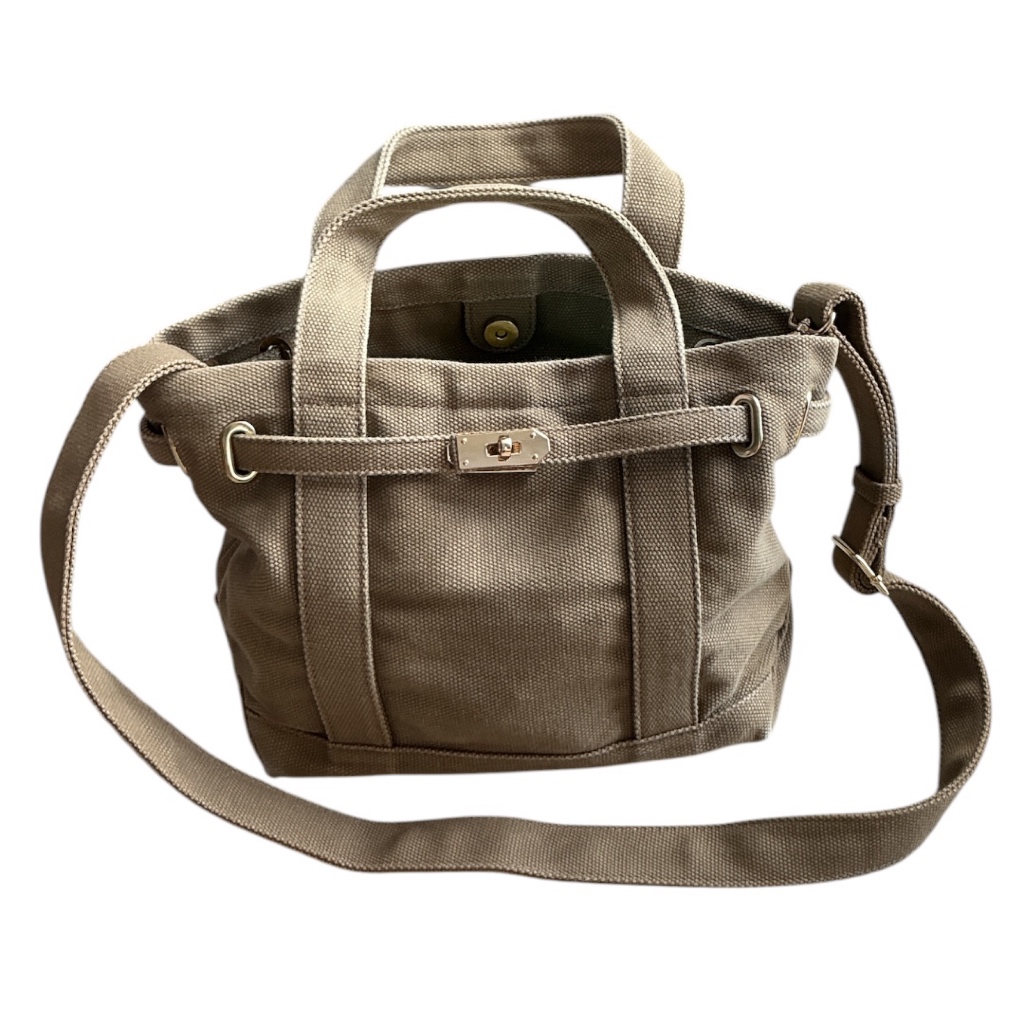 กระเป๋าแคนวาสโทนสีเอิร์ธโทน United Arrows Green Label Relaxing
