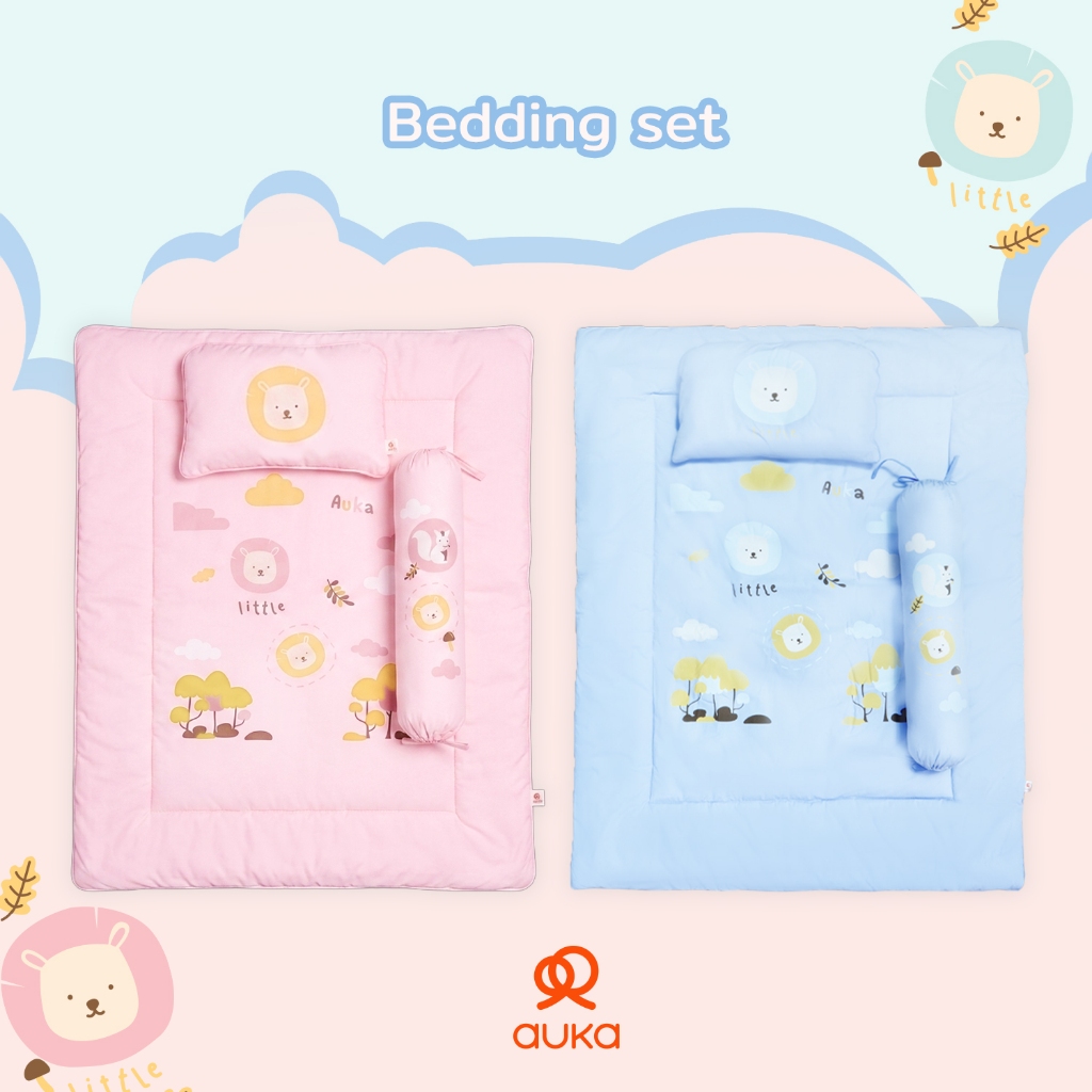 Aukaเซ็ตผ้านวมเด็กแรกเกิด ถึง 2 ขวบ Collection Auka Sleepy Forest,Size 35 * 42 Inc.