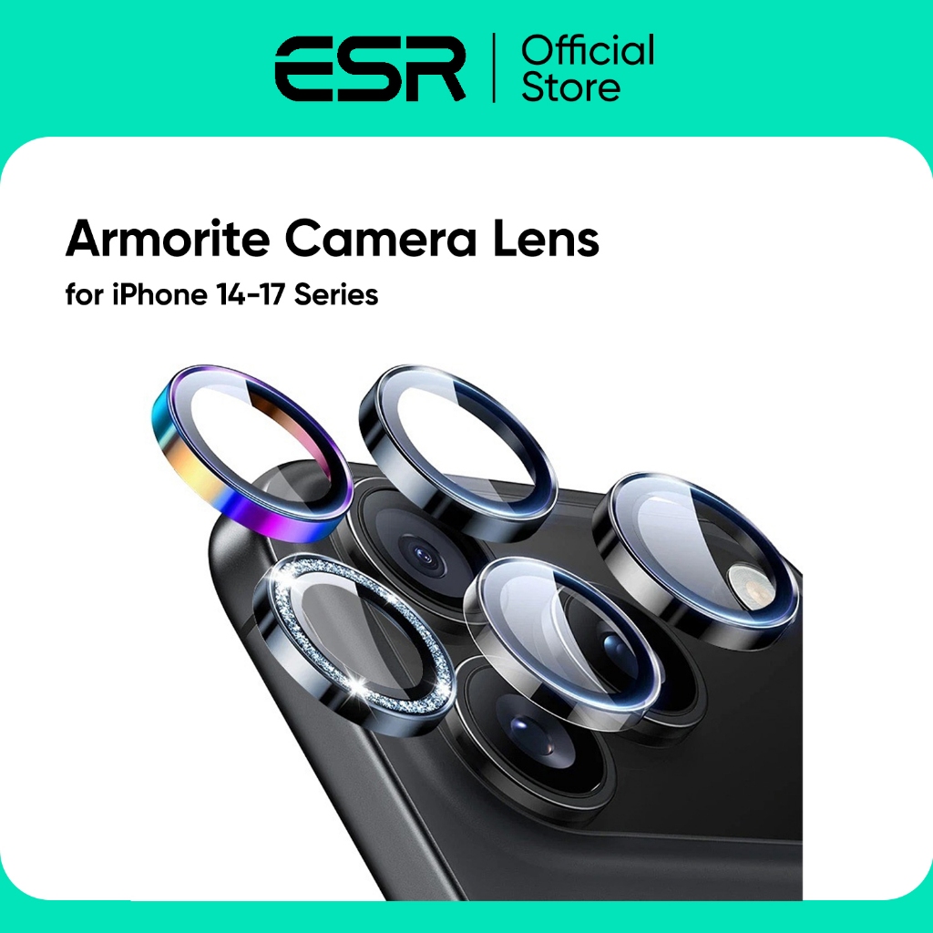 ESR กระจกเลนส์กล้องสำหรับ iPhone 17- 14 Series (Pro / Pro Max / Plus) รุ่น Armorite Camera Lens
