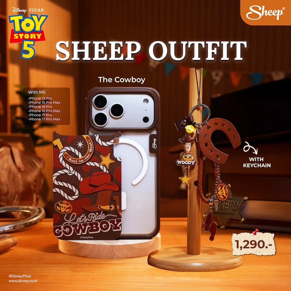 [Sheep Outfit For iPhone MS Toy Story 5] Toy Story 5 Collection เคสสำหรับไอโฟน ทอยสตอรี่ เคสมีMagnet แถมฟรี Strap Phone