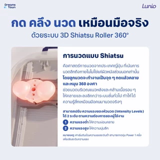 Lunio เบาะนวดหลังไฟฟ้าไร้สาย ออกแบบตามหลักสรีรศาสตร์ มีโหมดทำความร้อนช่วยผ่อนคลายกล้ามเนื้อ รุ่น Back Cushion Massager