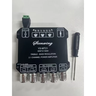 SINWINY YS-MT21 TPA3116 2.1 ช่องบลูทูธ 5.0 เครื่องขยายเสียงซับวูฟเฟอร์ 50WX2 + 100W เครื่องขยายเสียงสเตอริโอเบส