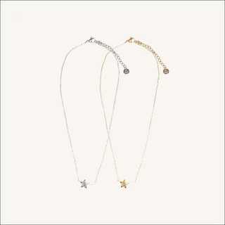 nice try studio - Star Girls Mini Gems Necklace สร้อยคอรูปดาว ไม่ลอก ไม่ดำ