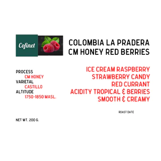 เมล็ดกาแฟคั่ว Colombia La Pradera CM Honey Berries 200 g