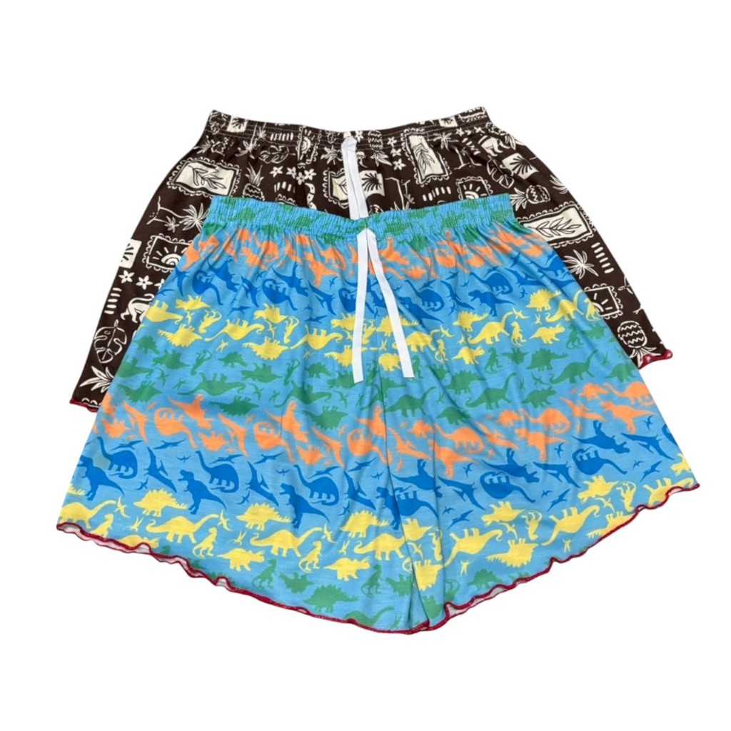 กางเกงใส่นอน ใส่เล่น บิ๊กไซส์XL-XXL  (แต่งเชือก) สาวอวบ สาวอ้วน คนท้อง ผ้ายืดนิ่มๆ ใส่สบายๆ เอวยางยืด เลือกลายเองได้
